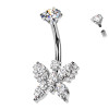 Piercing Ombelico con Farfalla di Cristalli