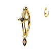 Piercing con Spada e Cristallo Pendente