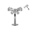 Belly Button Piercing with Crystal Bow