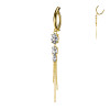 Piercing Ombelico Tre Cristalli Catenelle