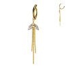 Piercing Ombelico Foglie Catenelle Cristallo Ghiaccio