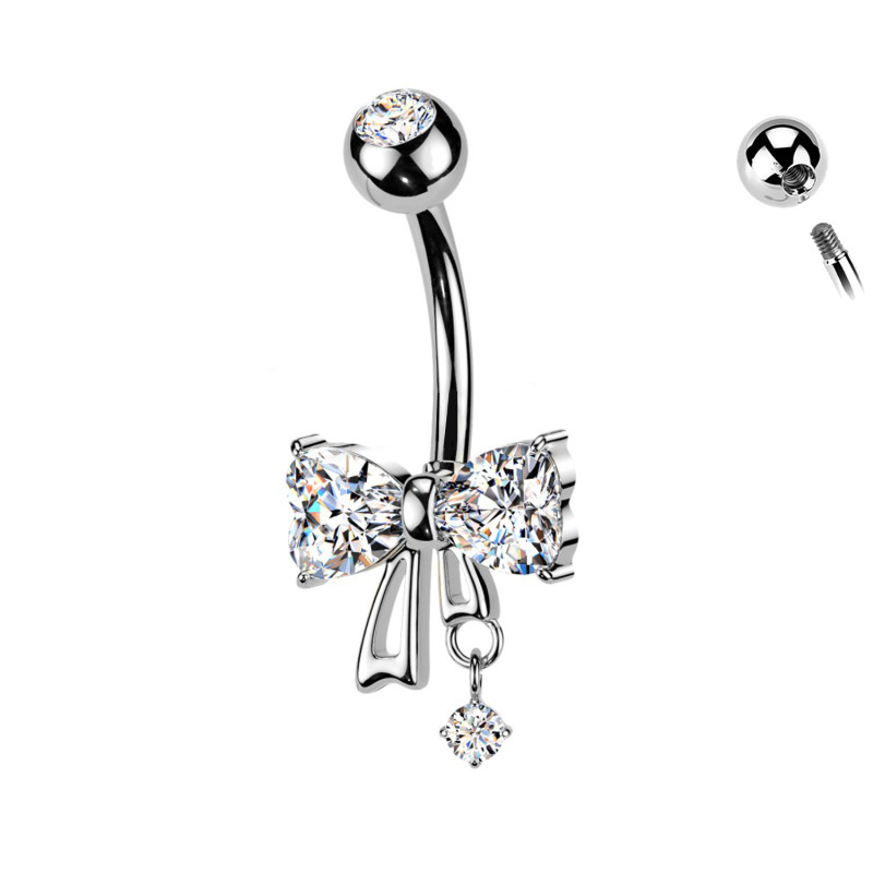 Piercing Ombelico Fiocco con Ciondolo