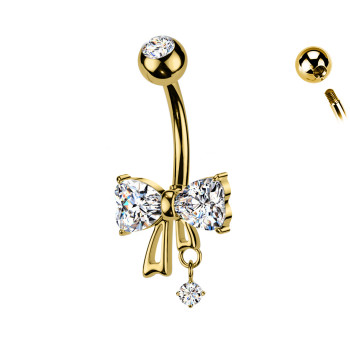 Piercing Ombelico Fiocco con Ciondolo