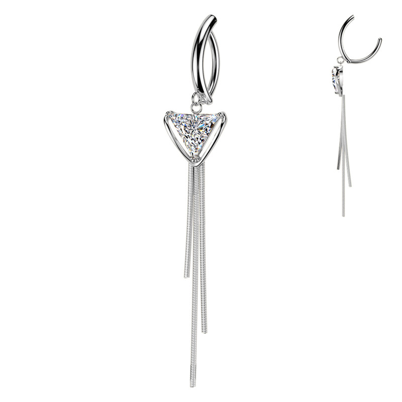 Piercing Ombelico Triangolo con Frange