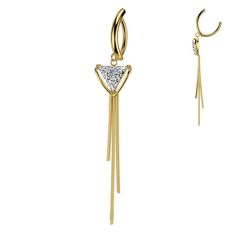 Piercing Ombelico Triangolo con Frange