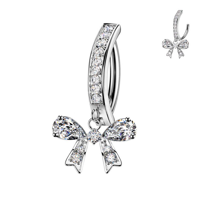 Piercing Ombelico Fiocco con Cristalli