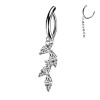 Piercing Ombelico Foglie di Cristallo