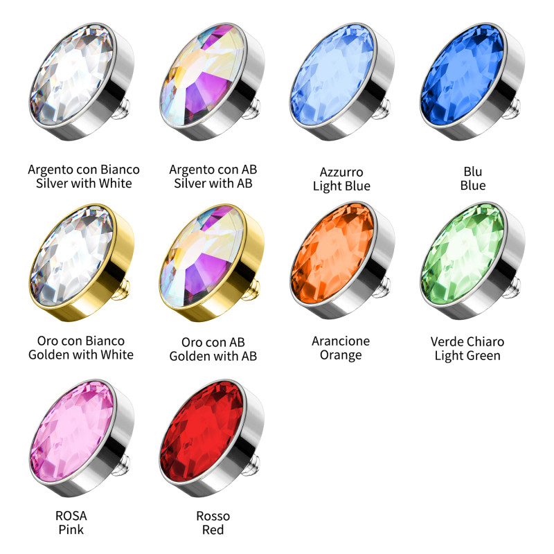 Crystal Disc with External Thread, Dermal