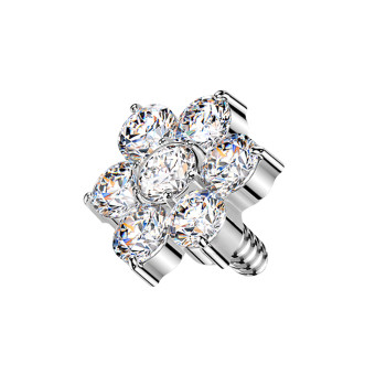 Micro Fiore con Cristalli  per Dermal Anchor