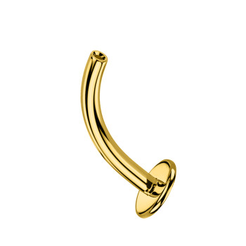 Piercing Ombelico Banana Barra con Disco Push-in