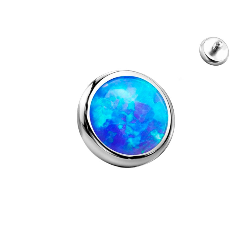 Dermal Top con Opale per Barra con Filettatura Interna da 1,6 mm