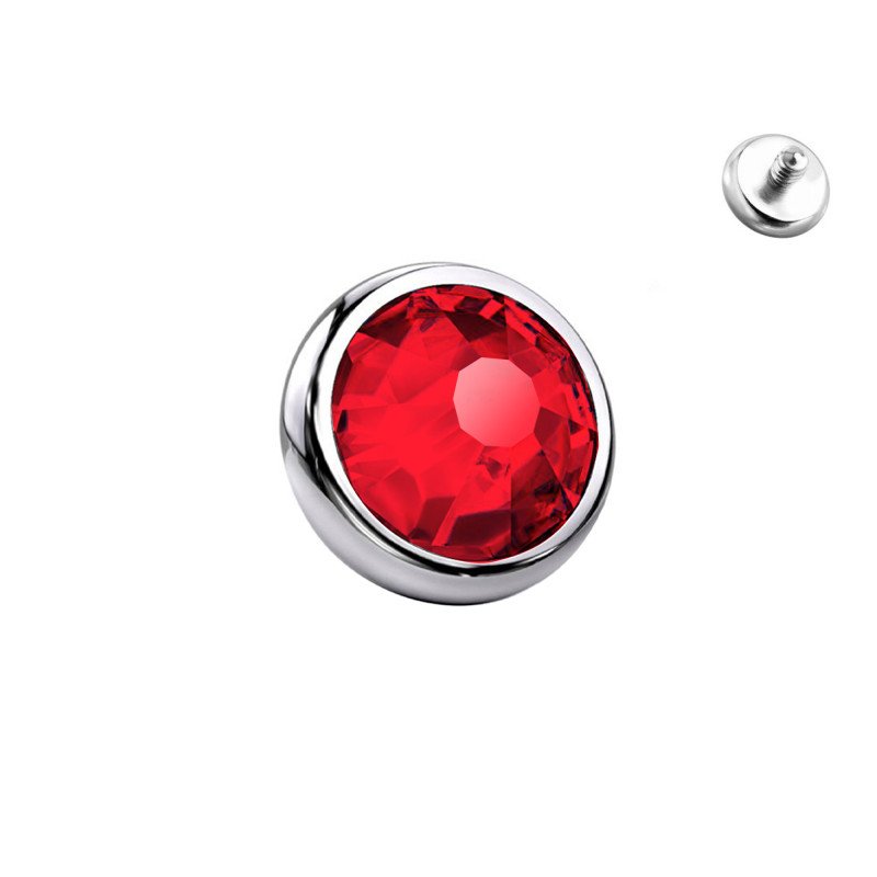 Sfera in Titanio con Cristallo per Filettatura Interna da 1,6 mm