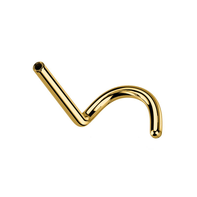 Barra Curva per Labret in Titanio Push-In