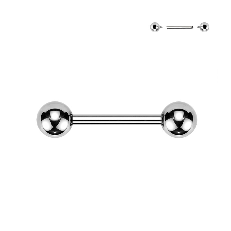 BARBELL  TITANIO CON FILETTO INTERN, Industrial