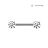 Nipple Piercing with Zircon, Nipple
