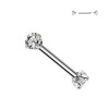 Barbell Double Crystals, Nipple