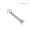 Barbell Double Crystals, Nipple