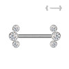 Barbell con Cristalli  Filettature Interna