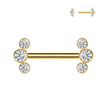 Barbell con Cristalli  Filettature Interna