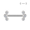 Barbell with Crystals, Nipple