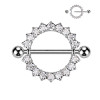 Nipple Barbell with Crystals, Nipple