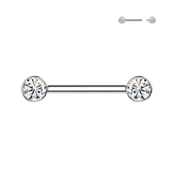 Barbell Capezzolo senza Fili con Cristallo INTERNA