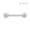 Barbell Capezzolo senza Fili con Cristallo INTERNA