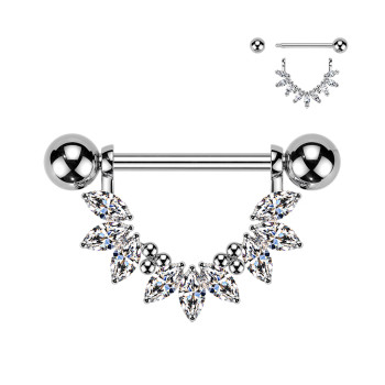 Piercing per Capezzolo con Cristalli