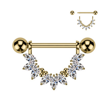 Piercing per Capezzolo con Cristalli