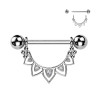 Piercing per Capezzolo con Elemento Geometrico e Cristalli