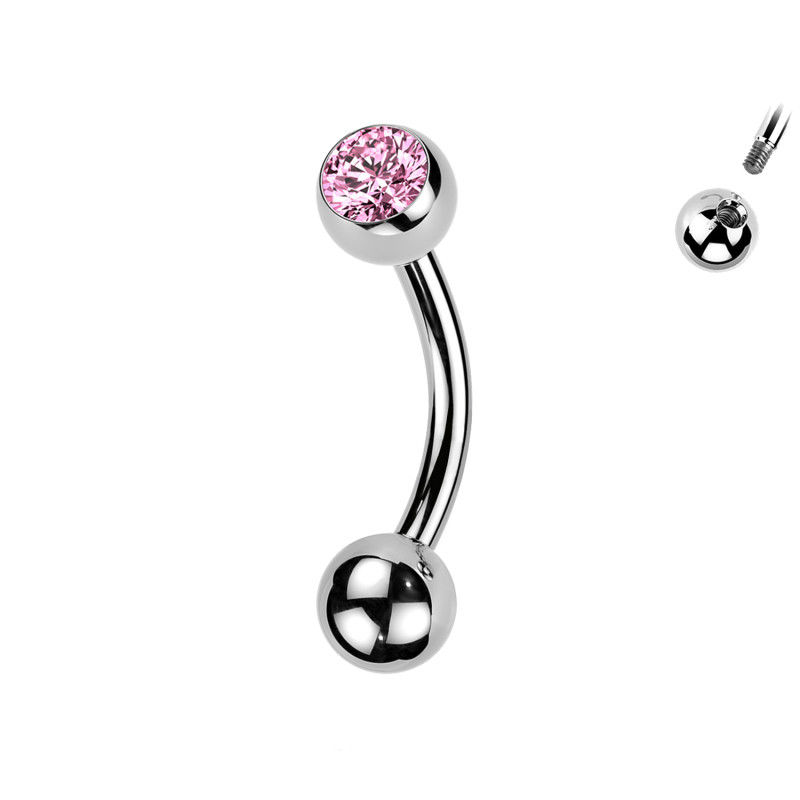 Piercing  Sopracciglio a forma di Banana con Gioiello, Daith
