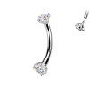 Piercing Sopracciglio a forma di Banana in Zircone, Daith