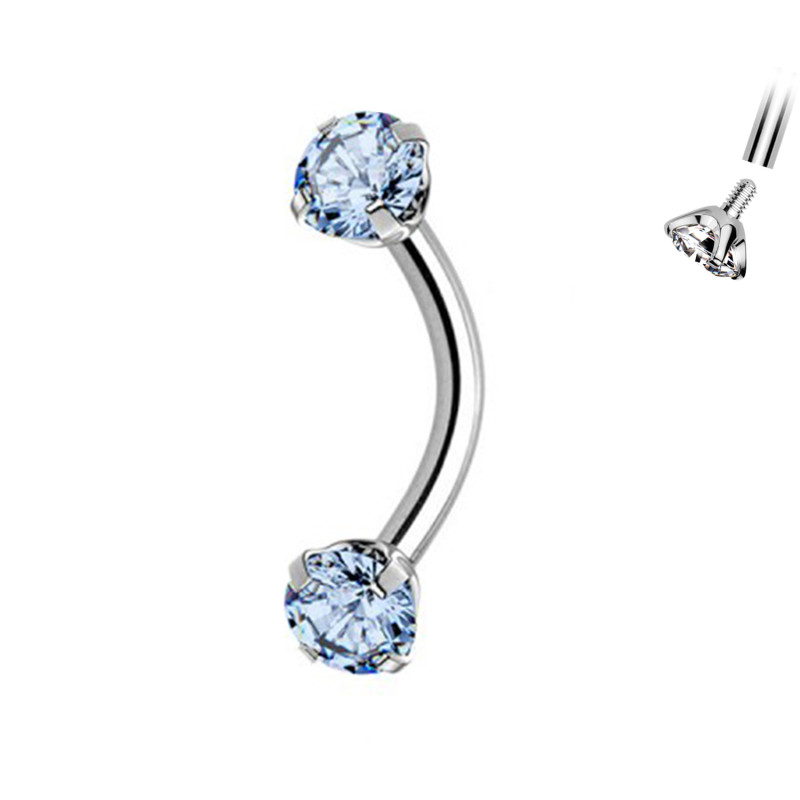 Eyebrow Piercing in Zircon, Daith