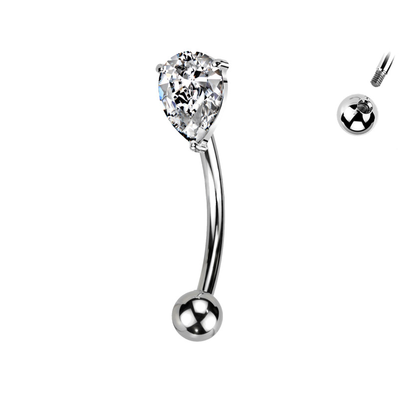 Piercing Sopracciglio con Cristallo, Daith