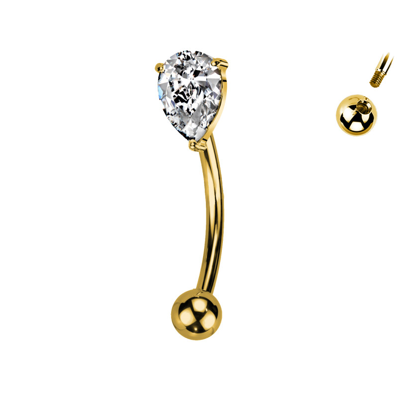 Piercing Sopracciglio con Cristallo, Daith
