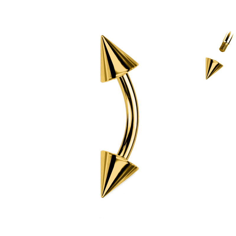 Eyebrow Piercing with double Arrow, Daith