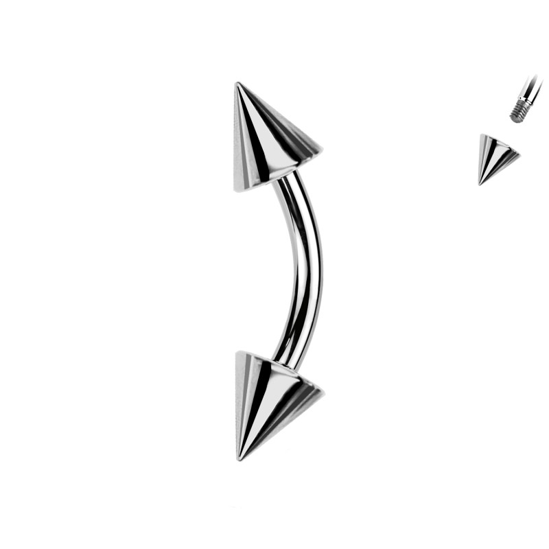 Eyebrow Piercing with double Arrow, Daith