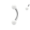 Piercing Sopracciglio a forma di Banana con Palline Acriliche, Daith