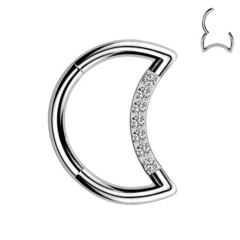 Circle Clicker Crescent-shaped with crystals