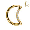 Circle Clicker Crescent-shaped with crystals, Helix
