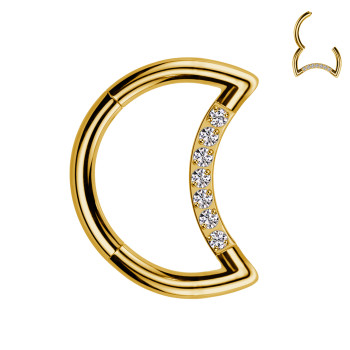 Circle Clicker Crescent-shaped with crystals