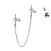 Helix/Tragus Barbell Fulmini con Catena, Helix