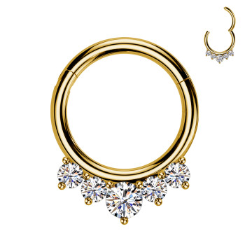 Piercing Orecchio Cerchio con Cristalli