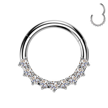 Piercing Orecchio Cerchio con Cristalli