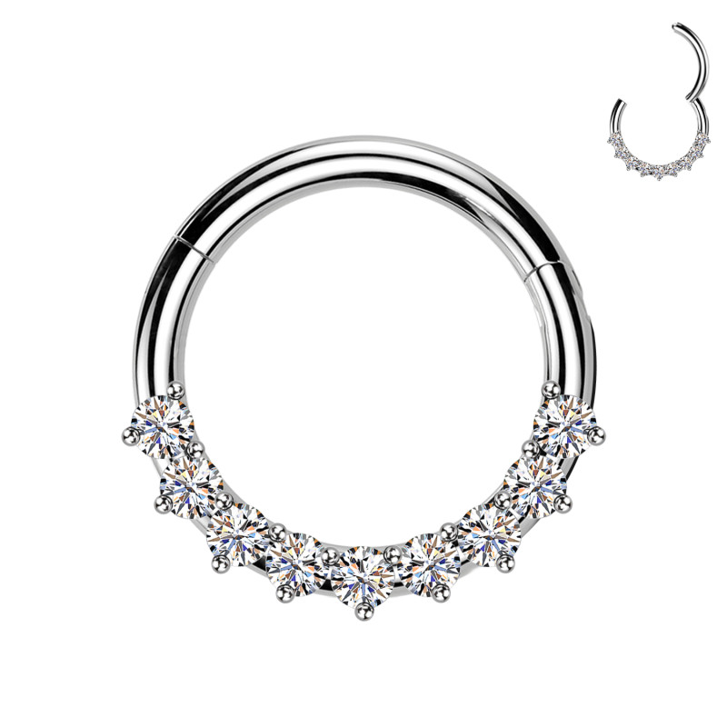 Piercing Orecchio Cerchio con Cristalli