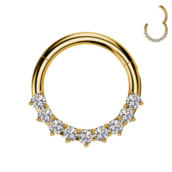Piercing Orecchio Cerchio con Cristalli