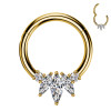 Piercing Orecchio Cerchio con Cristalli