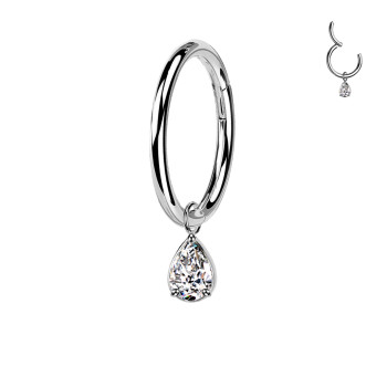 Piercing Orecchio Cristallo a Goccia