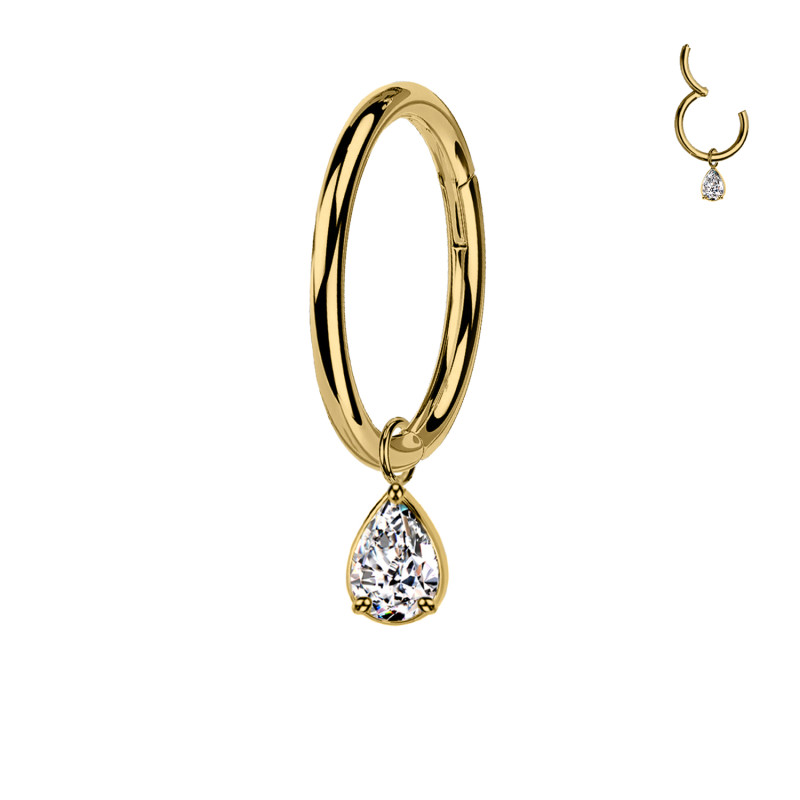 Piercing Orecchio Cristallo a Goccia