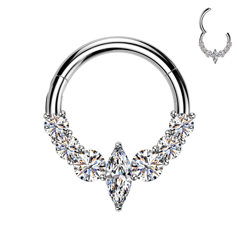 Piercing Orecchio a Cerchio Rombo